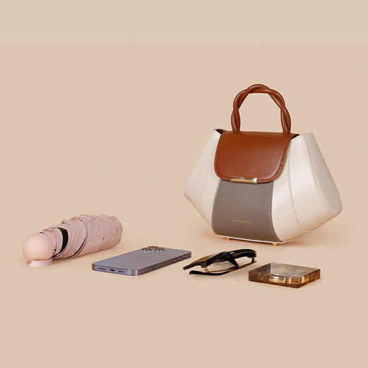 【预售3天】斜挎包高级感贝壳包精致包包女撞色女包时尚百搭手提包饺子包TP2021026 商品图1