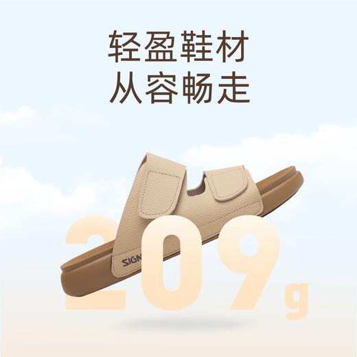 信诺真皮平底勃肯拖鞋女2025夏季新款女鞋半拖凉鞋外穿轻便沙滩鞋5L267-1 商品图3