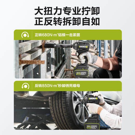 【疯狂星期四】威克士680牛大扭力锂电无刷冲击扳手裸机WE275.9 商品图2