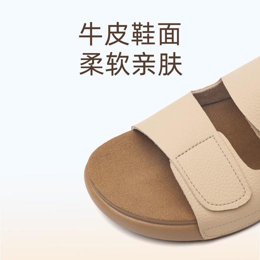 信诺真皮平底勃肯拖鞋女2025夏季新款女鞋半拖凉鞋外穿轻便沙滩鞋5L267-1 商品图1