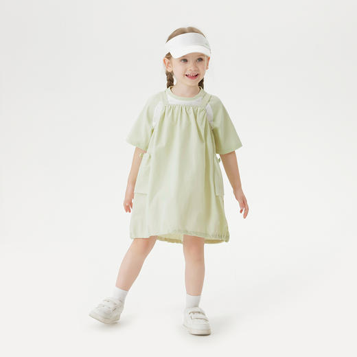 [东丽速干]马克珍妮女童弹力花苞背带裙宝宝连衣裙夏装新款550632 商品图2