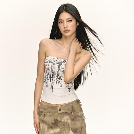 Ariseism  美式复古辣妹外穿抹胸吊带背心女夏季新款内搭修身上衣 商品图1