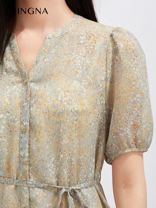 【超值秒杀】阿菁娜度假风闲适碎花连衣裙T29X112127 商品图3