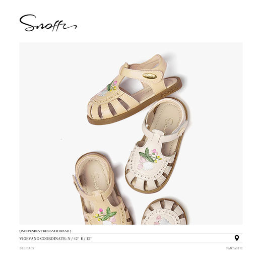 斯纳菲女童包头凉鞋儿童小公主鞋夏季女孩软底防滑宝宝鞋237322★ 商品图1