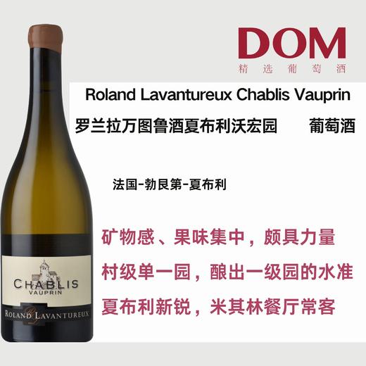 罗兰拉万图鲁酒庄夏布利沃宏园干白葡萄酒  Roland Lavantureux Chablis Blanc Vauprin 商品图0