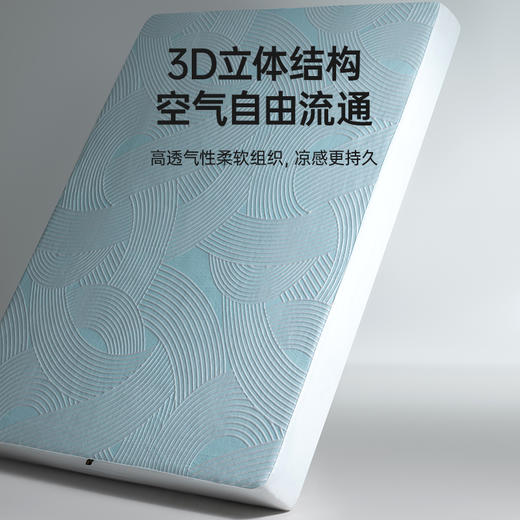 洁丽雅肌理冰丝席三件套透气凉感罩套家用防滑宿舍寝室 商品图2