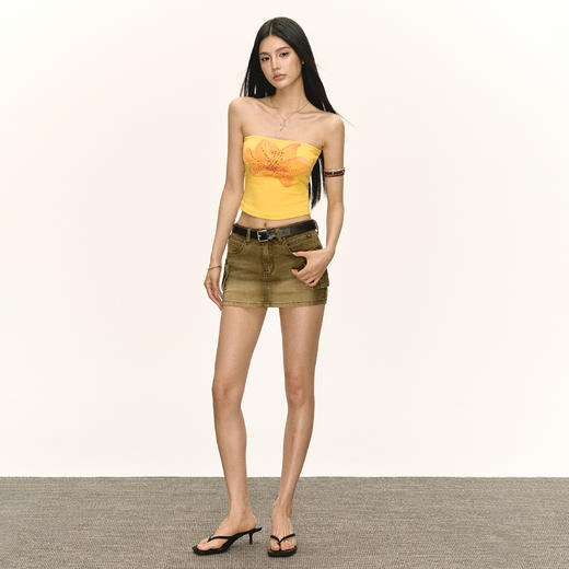 Ariseism 美式复古辣妹花朵印花抹胸吊带背心女夏季新款紧身上衣 商品图4