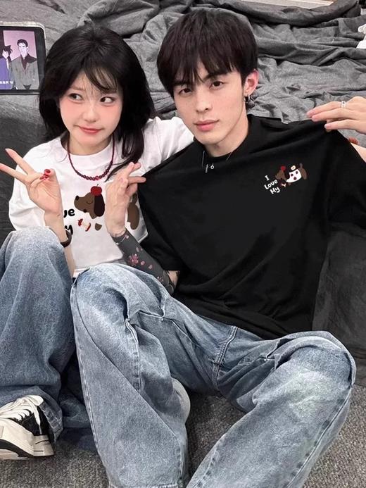 【YW】无忧购韩系ins休闲卡通印花230g情侣短袖T恤（截单后3-5天发货) 商品图9