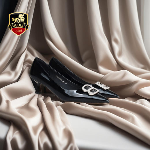 豪麟名鞋奥莱迪嘉女鞋皮鞋牛移膜革DJYYA51WP006黑色  原价1660元 商品图1