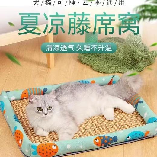 网红凉席宠物垫夏季宠物凉席窝泰迪金毛狗窝凉席垫子猫窝四季通用 商品图3