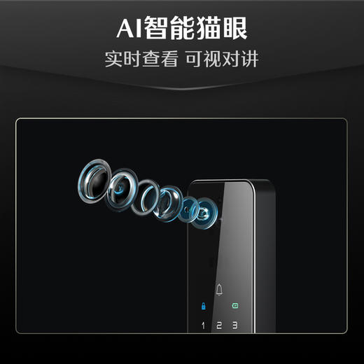 德施曼（DESMAN）智能门锁人脸猫眼大屏智能锁P9-CT 商品图3