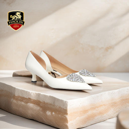 豪麟名鞋奥莱迪嘉女鞋皮鞋牛移膜革DJYYA41WP002白色  原价1660元 商品图1