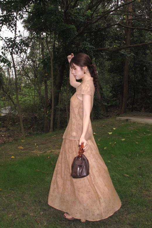 ELLA JADE 新中式复古国风上衣半裙套装 20244 商品图6