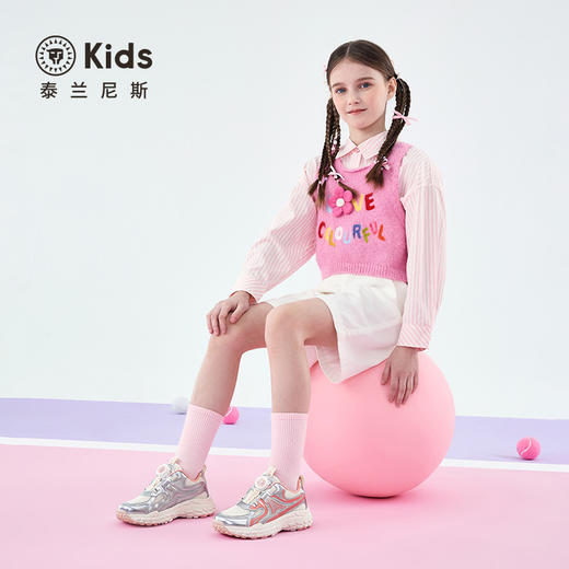 泰兰尼斯kids春夏新款女童运动鞋透气网面跑步鞋时尚百搭休闲鞋 T01D5C7094 商品图4