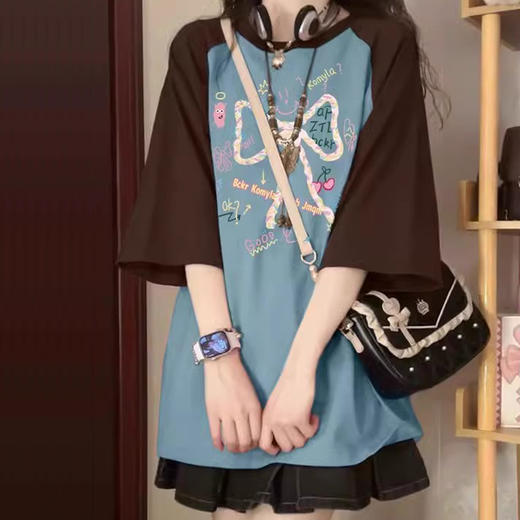 裁缝学苑AS506插肩袖短袖T恤纸样女装圆领上衣服装打板样板图纸 商品图3