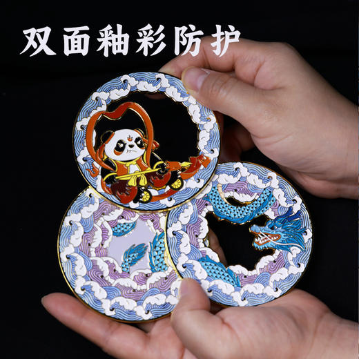 熊猫闹海多层组合金属冰箱贴 商品图4