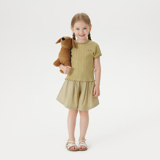 马克珍妮女童夏日趣味印花短袖T恤 宝宝上衣2025年夏装新款550733 商品图2