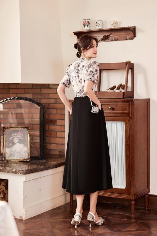 Le Malene 中式艺术拼接盘扣连衣裙 20283 商品图5