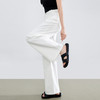 熙世界白色阔腿牛仔裤女夏季薄款2025新款高腰100%纯棉直筒休闲裤 商品缩略图3