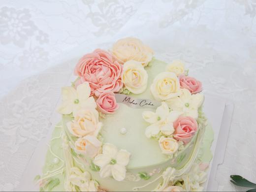 女士款 绿野仙踪繁花 小清新绿色系 韩式裱花 商品图1