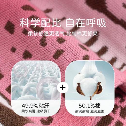 洁丽雅儿童纱布浴巾女卡通7A抗菌A类儿童棉质吸水亲肤快干 商品图1