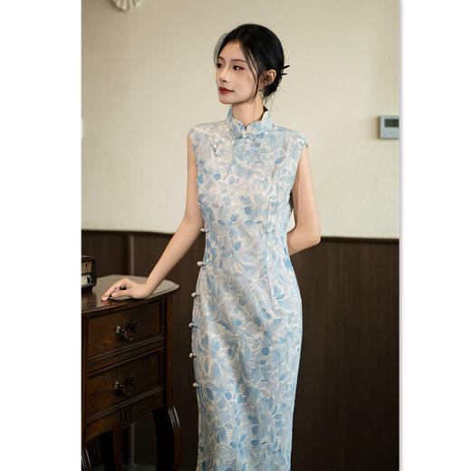 现代时尚改良新中式全开襟旗袍2025夏季新款日常古法旗袍SYK262702 商品图0