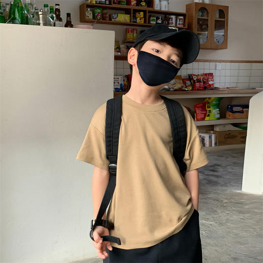 【49抢2件！7A级抗菌纯棉T恤🌟】柔软透气还抑菌，贴肤舒适守护健康！💖纯色百搭打底衫，妈妈放心之选！儿童短袖T恤 夏季韩版纯棉男女童 纯色百搭A类打底衫 春夏装宝宝单上衣 商品图6