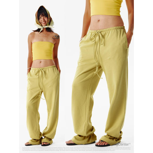 CryingCenter 可束口荷叶边微喇卫裤 哭喊中心 商品图0