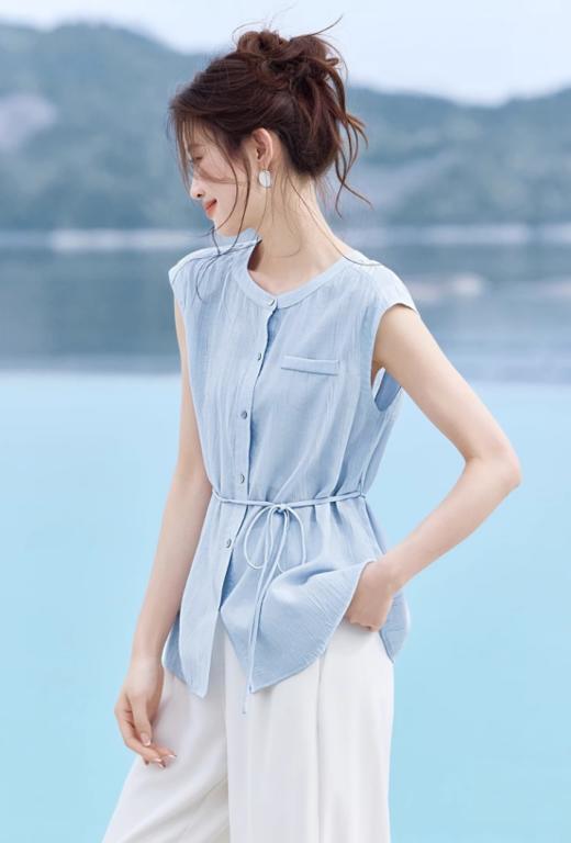 🔥【Avann 夏日显瘦清凉感上衣系列】「一衣2穿」的天然空调衫！👉双面穿切换场景，娃娃领减龄不幼稚 👏苎麻棉混纺越穿越凉快，搭裙显贵、配裤慵懒，今夏必入的懒人时髦单品 商品图2