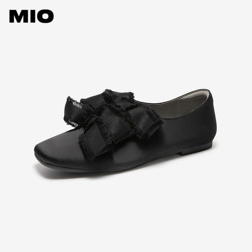 MIO米奥豹纹单鞋女miu系蝴蝶结方头平底舒适玛丽珍M254401607 商品图0