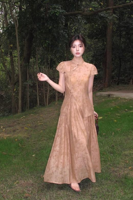 ELLA JADE 新中式复古国风上衣半裙套装 20244 商品图0