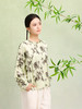 荷言GL 竹径 新中式衬衣墨竹洒金印花绿色长袖圆领凉感夏季 商品缩略图3