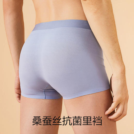 柒牌内裤男士夏季薄款无痕运动休闲抗菌裆平角裤四角短裤透气裤衩	123F70430 商品图2