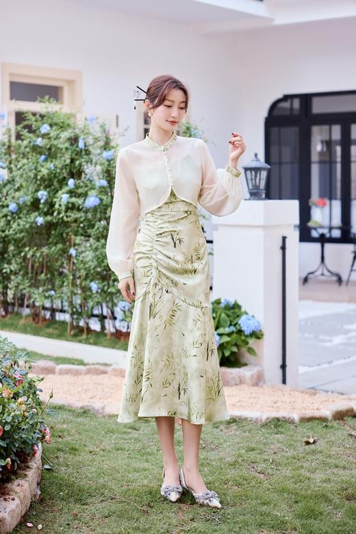Le Malene 新中式国风开衫吊带印花裙套装 20281 商品图3