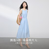 【专属特价】熙世界法式度假风串珠收腰蓝色连衣裙女夏新款圆领无袖背心长裙子 商品缩略图3