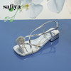 预售7天|Safiya/索菲娅2025时尚套趾玫瑰气质显白粗跟一字扣带仙女凉鞋SFD2115420 商品缩略图8