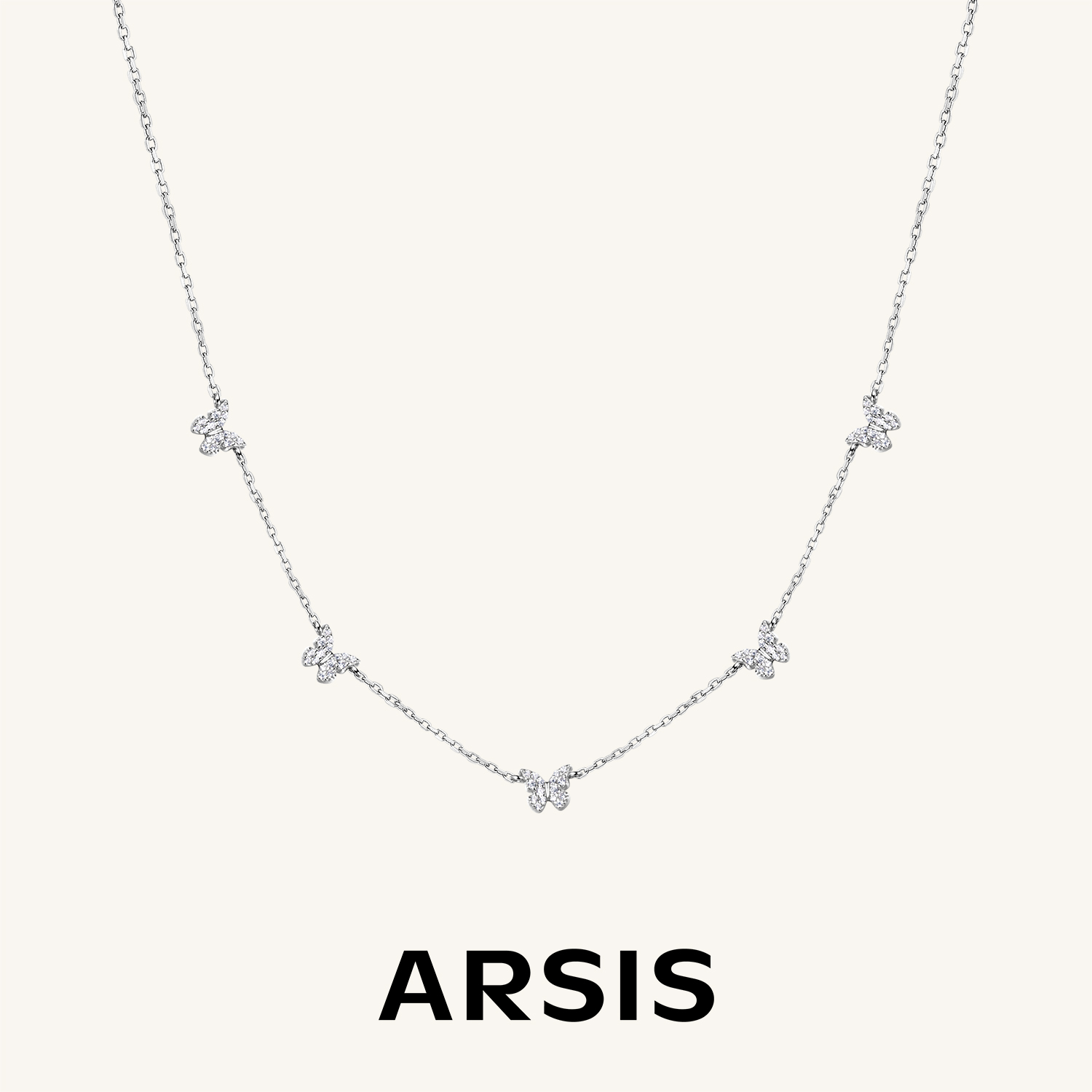 ARSIS银饰｜幸运符号系列 星悦蝴蝶锁骨链