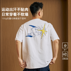 录士LUSHISI逐穹主题速干吸湿排汗篮球短袖投篮服训练印花t恤休闲