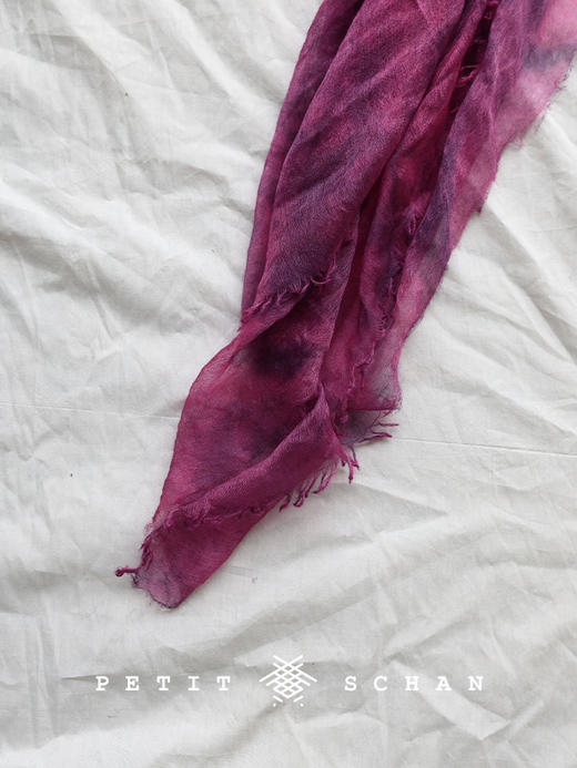 PETIT SCHAN小闪 ACC#040 As in a Dream 如梦之梦 羊绒真丝手工点染围巾披肩 商品图4