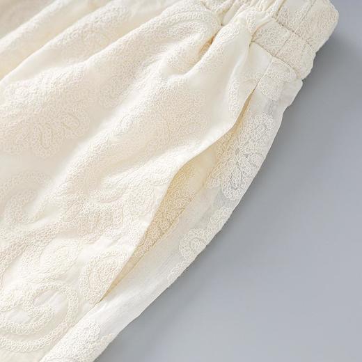 【高货wl】全新升级【铂金会员339/天猫459/差价120】(99856)洛诗琳重工法式提花圆领短袖上衣蕾丝花边裤两件套女 商品图3