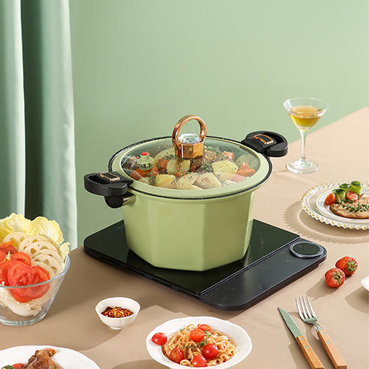 博堡拾味八角麦饭石抗菌不粘微压锅BDY-WT688B 商品图6