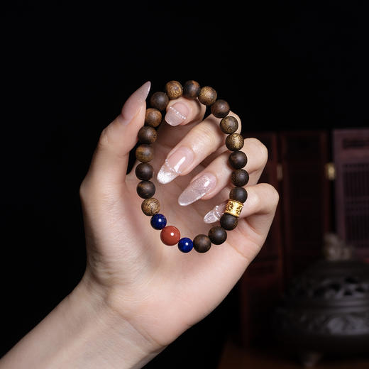 XY0367沉香+南红青金石国风古典风手串 商品图5