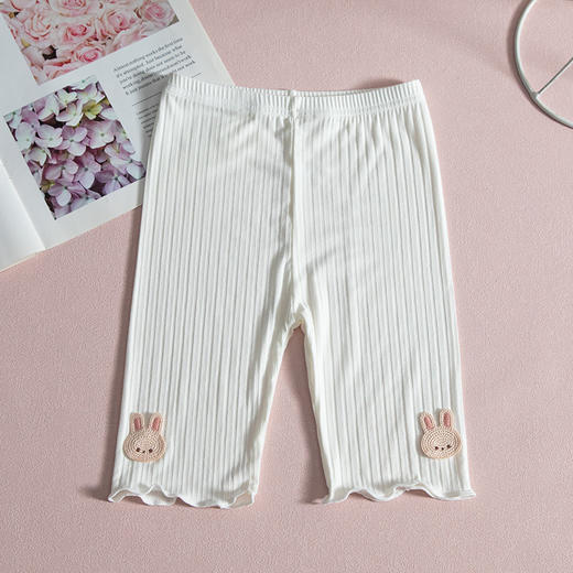 【薄款五分裤，可爱兔子图案~】女童打底裤五分裤 夏季薄款可爱兔子打底短裤 安全裤外穿中裤-QQ 商品图5