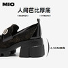MIO米奥厚底增高乐福鞋英伦风黑色小皮鞋新中式女鞋M254530283 商品缩略图4