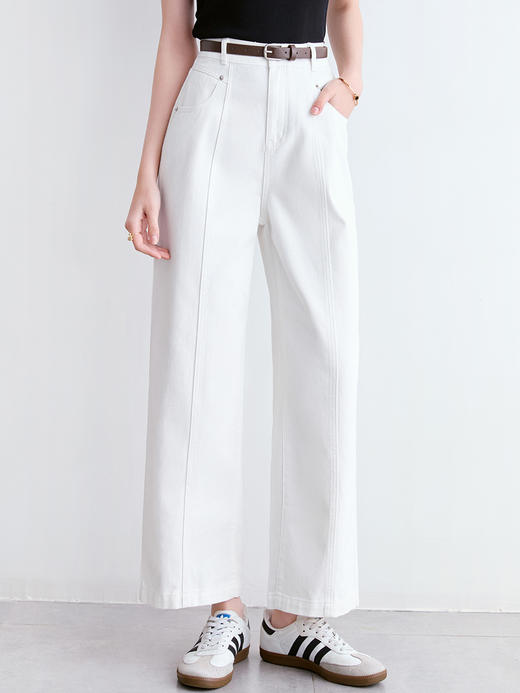 【百图lulu定制】【小白管裤】遮肉显瘦八分  中缝线 小白裤 商品图10