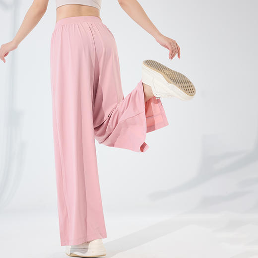 LUCKY DEER宽松休闲冰丝裤女透气防晒裤高腰显瘦户外阔腿裤 商品图4