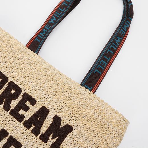 趁早有态度草编托特包沙滩假日编织作家包慵懒度假风单肩斜挎包包 商品图4