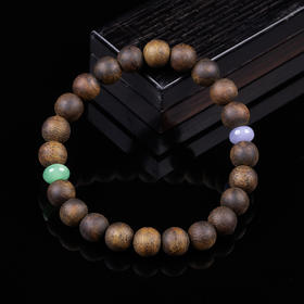 XY0363沉香+翡翠简约款手串