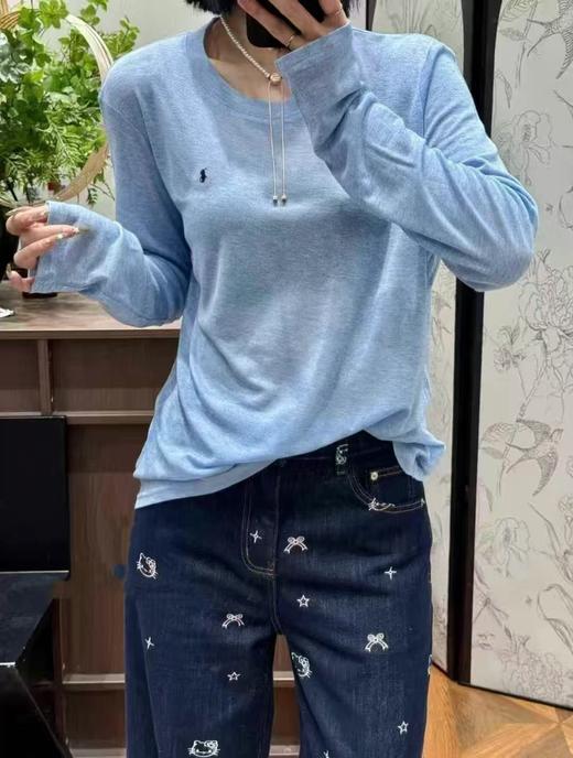 【GZ】无忧购宽松时尚休闲百搭纯色圆领长袖打底衫2836 商品图2