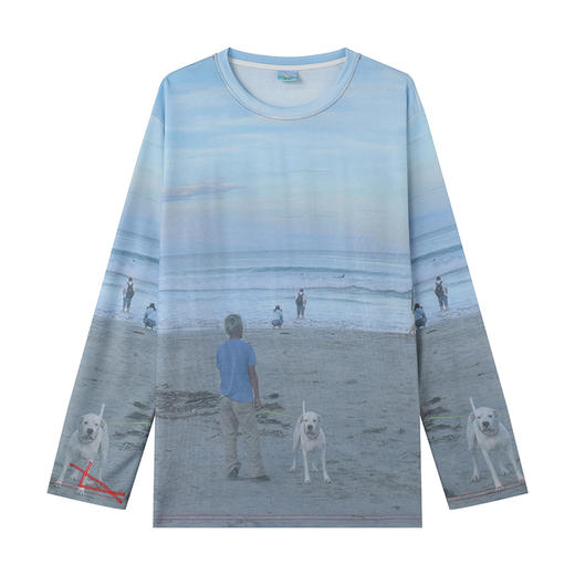 CryingCenter 海平线印花半透长袖罩衫 哭喊中心 商品图5